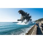 神津島、赤崎遊歩道にゴジラ出現か？！ 自衛隊が緊急出動、観光客は一時騒然、島はパニック状態に