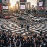 世紀の珍事！渋谷スクランブル交差点、猫100匹超が大行進！